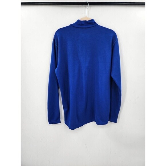 Marmot Royal Blue Quarter Zip Outdoor Breathable Mens Medium Pullover Top - Picture 7 of 8